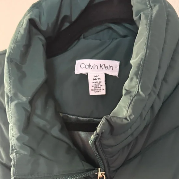 Calvin Klein Women's Dark Green Quilted Vest - Picture 3 of 5